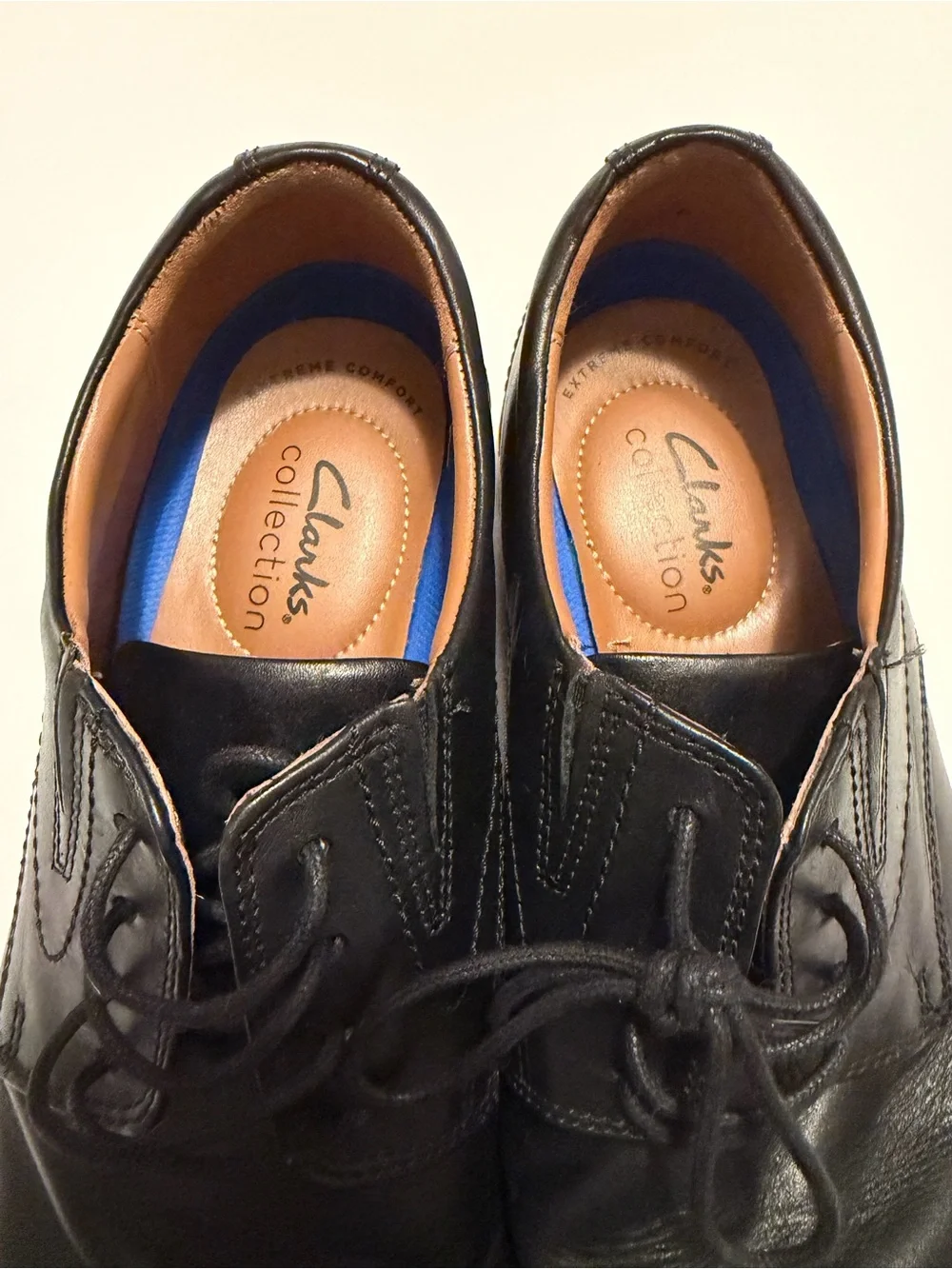 Clarks Collection Whiddon Cap Toe Oxford Black Leather Men’s Dress Shoes 9.5M